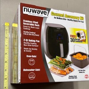 NuWave Gourmet Accessory Kit for Brio Air Fryer - Silver